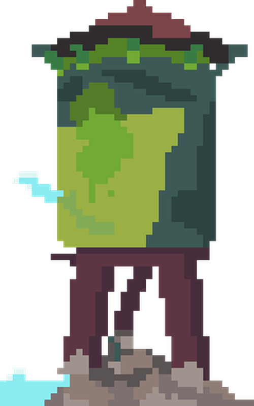 Wyatt Drew A Watertower In Aesprite