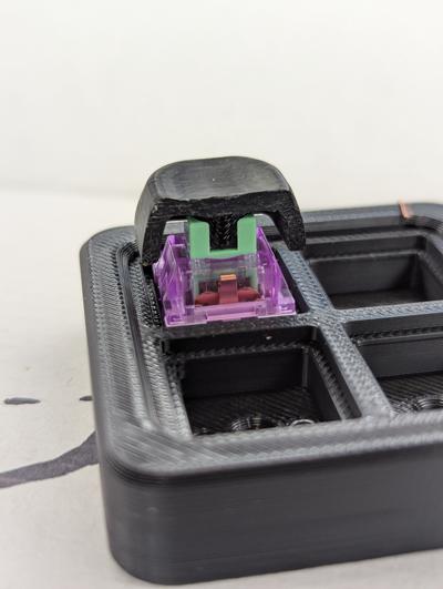 Cutaway Key Cap Up