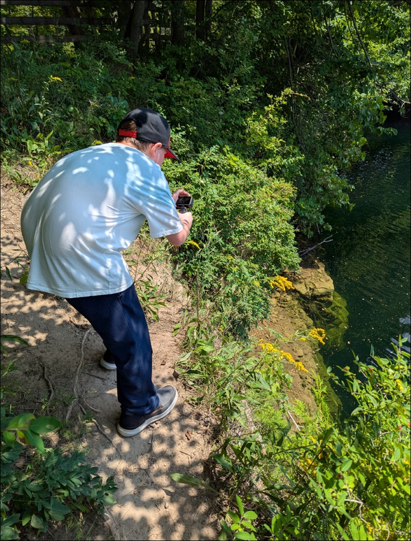 Wyatt Capturing The Views At Quarry Lake