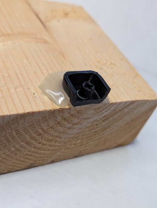 freshly cut keycap cut away