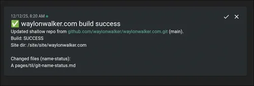 notification of changes