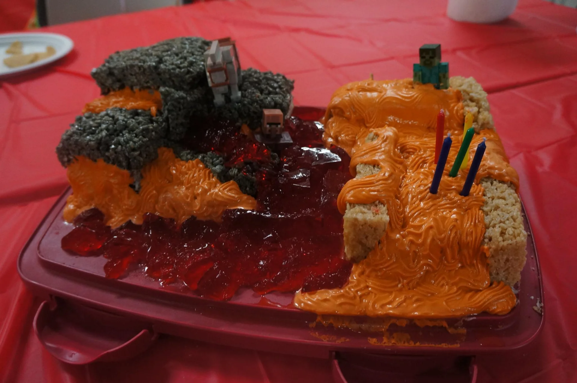 Orange and dark chocolate sculpted birthday cake