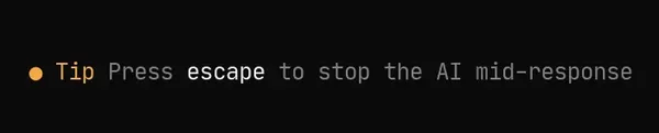 Press Escape To Stop Mid Responses