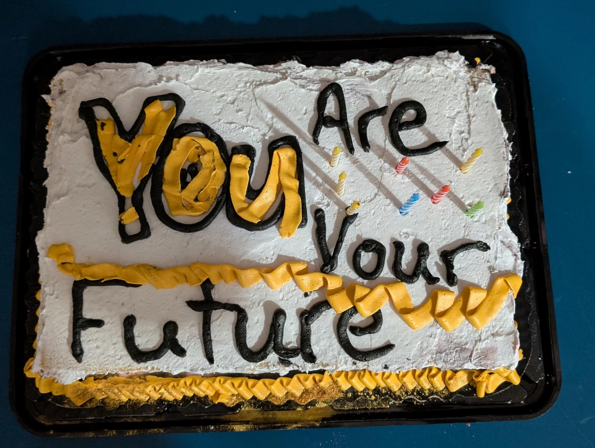 Cake iced with the words You Are Your Future
