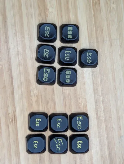 Comparing Depth Of Color In Esc Keys
